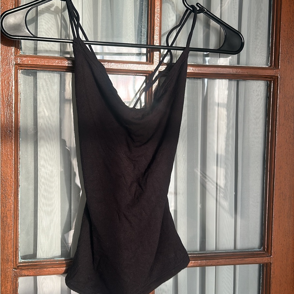 SHEIN Black Double Spaghetti Strap Tank
